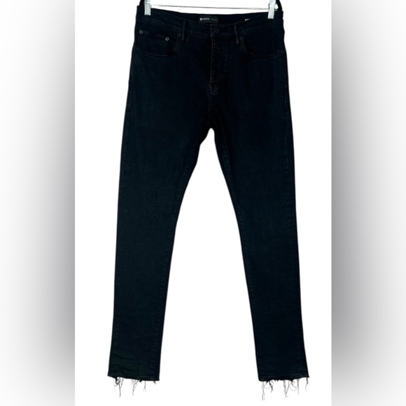 Purple Brand Jeans P001 Men’s Black Wash Denim Jeans Distressed Size 32 Bootcut